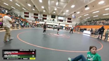 141-153 lbs Semifinal - Aislyn Dobbins, Thermopolis Middle School vs Jordan Potter, Greybull MS