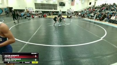 113 lbs Round 1 (10 Team) - Izaius McDonald, Cheyenne East vs Jacob Horwitz, Fort Collins