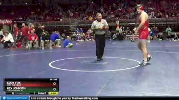 1A-285 lbs Semifinal - Rex Johnsen, Logan-Magnolia vs Cody Fox, East Buchanan