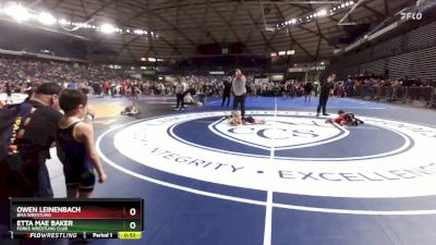 48-49 lbs Quarterfinal - Etta Mae Baker, Forks Wrestling Club vs Owen Leinenbach, BMA Wrestling