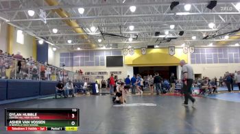 113 lbs Champ. Round 1 - Asher Van Vossen, D`Iberville High School vs Dylan Hubble, Center Hill High School