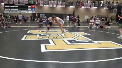 170 lbs Cons. Round 3 - Karise Benson, Iowa vs Ioleta Kingbird, Iowa