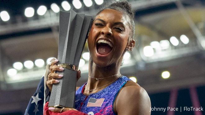 Masai Russell Rules The Hurdles, Wins Women's 100mH At World Ultimate Championships