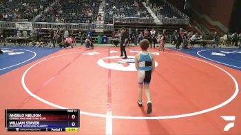 82 lbs Cons. Round 2 - Angelo Nielson, Cowboy Kids Wrestling Club vs William Stayer, Gladiator Wrestling Academy