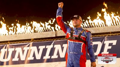 Hudson O'Neal Reacts After Friday Group B Prelim Night Win At Eldora's World 100