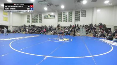 110 lbs Quarterfinals (8 Team) - Keira Siason, Menlo B vs Kathryn Christensen, Snow