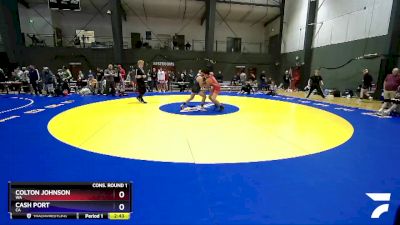 132 lbs Cons. Round 1 - Colton Johnson, WA vs Cash Port, CA