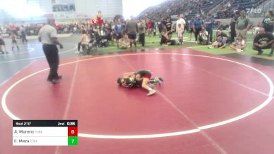 50 lbs Quarterfinal - Alijah Moreno, Threshold vs Elijah Meza, Total Kaos WC