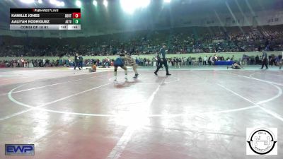 143 lbs Consi Of 16 #1 - Kamille Jones, Southmoore SaberCats Wrestling vs Aaliyah Rodriguez, Altus JH