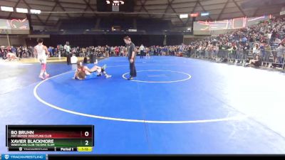 132 lbs Quarterfinal - Xavier Blackmore, Wrestling Club Tacoma Slam vs Bo Bruhn, Mat Demon Wrestling Club