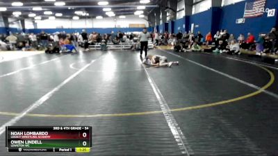 54 lbs Round 4 - Noah Lombardo, Legacy Wrestling Academy vs Owen Lindell, Lewiston WC