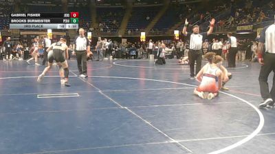 124 lbs 3rd Place - Gabriel Fisher, Jersey Shore vs Brooks Burmeister, Penn Trafford