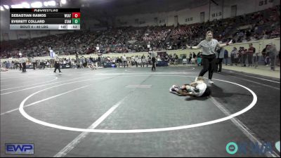 40 lbs Round Of 32 - Sebastian Ramos, Weatherford Youth Wrestling vs Everett Collard, Standfast