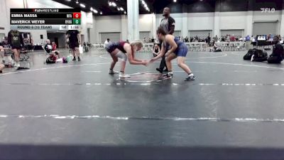 138 lbs Round 6 (10 Team) - Maverick Weyer, Backyard Brawlers Pink vs Emma Massa, MF Angels