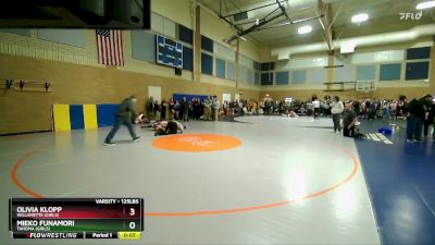 125lbs Cons. Round 3 - Olivia Klopp, Willamette (Girls) vs Mieko Funamori, Tahoma (Girls)