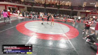 120 lbs Champ. Round 1 - Nicolas Mattox, Poteau High School Wrestling vs Jace Reed, Mustang High School Wrestling