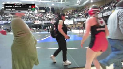 145 lbs Quarterfinal - Jaden Ney, Russell HS vs Sophie Homolka, Ellsworth HS