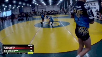 110 lbs Rd# 1 9:00am Friday - Emma Mantei, Team Michigan vs Jeremiah Zuniga, West Coast Elite