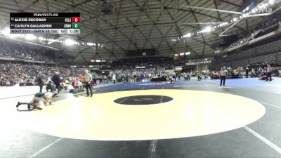 Girls 3A 140 lbs Champ. Round 1 - Alexis Escobar, Kelso (Girls) vs Caitlyn Gallagher, Edmonds-Woodway (Girls)