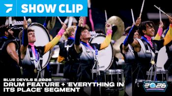 SOUND ON | 2026 Blue Devils B 'Mise En Place' Drum Feature & "Everything In Its Right Place" / "Alone In A Crowd" Segments @ DCI World Championships