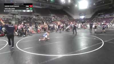 67.7-69.6 lbs Champ. Round 2 - Jason Huntzinger, Pikes Peak Warriors Wrestling vs Vito Millson, Legacy Boltz Wrestling Club
