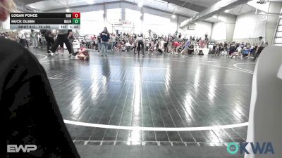 70 lbs Quarterfinal - Logan Ponce, Raw Wrestling Club vs Huck Olsen, Mojo Grappling Academy