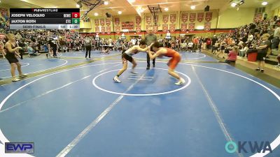 132 lbs Semifinal - Joseph Veloquio, Dark Cloud Wrestling Club vs Jaxton Roth, Sallisaw Takedown Club