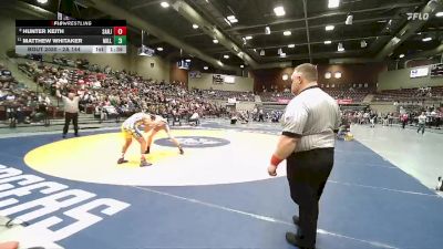 2A 144 lbs Champ. Round 1 - Matthew Whitaker, Millard vs Hunter Keith, San Juan