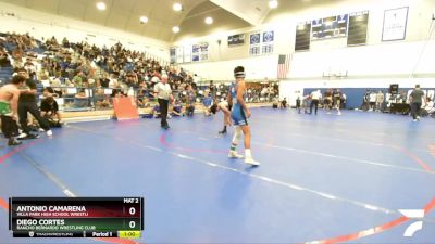 113 lbs Cons. Round 2 - Diego Cortes, Rancho Bernardo Wrestling Club vs Antonio Camarena, Villa Park High School Wrestli