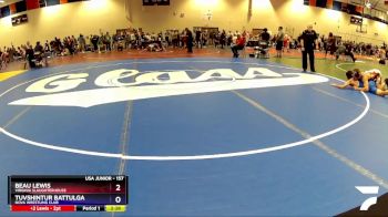 157 lbs Champ. Round 2 - Beau Lewis, Virginia Slaughterhouse vs Tuvshintur Battulga, NOVA Wrestling Club