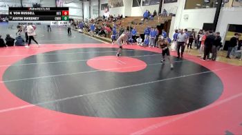 165 lbs 5th Place Match - Justin Sweeney, Case Western Reserve vs Kvon Russell, Indiana Tech