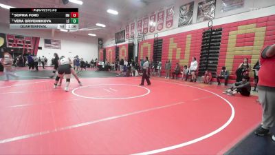 190 lbs Quarterfinal - Vera Grivennikova, La Canada vs Sophia Ford, Rio Mesa