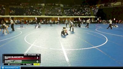 92 lbs Cons. Round 1 - Elijah Blanchette, Iowa vs Garrett Lansink, Ubasa Wrestling Academy