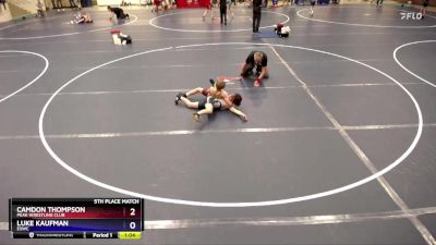 86 lbs 5th Place Match - Camdon Thompson, Peak Wrestling Club vs Luke Kaufman, ESWC