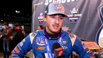 Briggs Danner Reacts After Thursday Night 4-Crown USAC Sprint Car Win