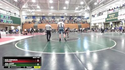 215 lbs Quarterfinal - Asa Goff, Newport Harbor vs Ace Esparza, Esperanza