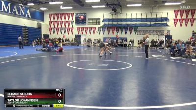 105 lbs Cons. Round 3 - Sloane Slouha, Benton Community vs Taylor Johannsen, South Tama County