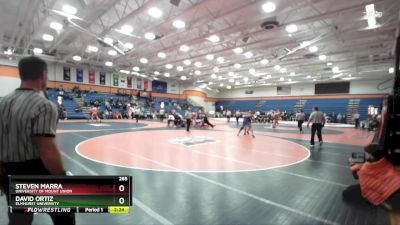 285 lbs Cons. Round 4 - David Ortiz, Elmhurst University vs Steven Marra, University Of Mount Union