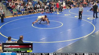 215 lbs Semifinal - Zachary Caldwell, St Francis vs Mohamed Abdullah, North Tonawanda