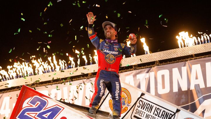 Rico Abreu Reacts After Eldora High Limit 4-Crown Nationals Finale Win
