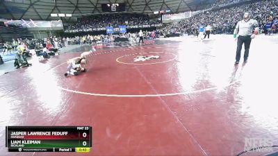 4A 106 lbs Cons. Round 1 - Jasper Lawrence Feduff, Issaquah vs Liam Kleiman, Richland