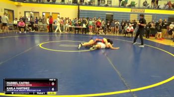 170 lbs Quarterfinal - Maribel Castro, Dodge City Training Center vs Karla Martinez, Wichita Blue Knights Wrestling Club