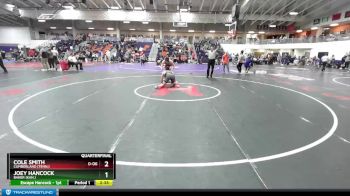 165 lbs Quarterfinal - Cole Smith, Cumberland (Tenn.) vs Joey Hancock, Baker (Kan.)