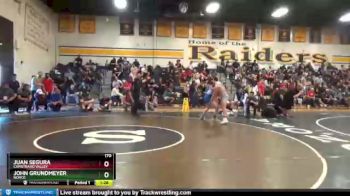 170 lbs Champ. Round 1 - Juan Segura, Capistrano Valley vs John Grundmeyer, Norco