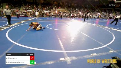 92 lbs Round Of 64 - Jeremiah Hayes, Red Cobra Westling Academy vs Chase Rosenstengle, Pleasant Hill Youth Wrestling Club