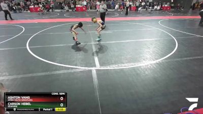 54 lbs Cons. Semi - Carson Hebel, Denmark vs Ashton Vang, Omro Youth Wrestling