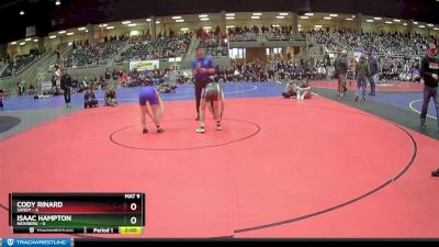 115 lbs Semis & 1st Wrestleback (8 Team) - Isaac Hampton, Newberg vs Cody Rinard, Sandy