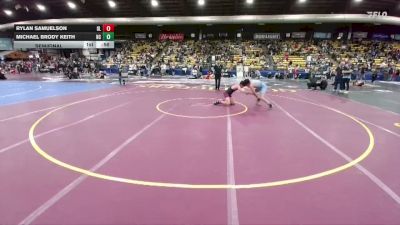 126 lbs Semifinal - Michael Brody Keith, Natrona Colts vs Rylan Samuelson, Devils Lake