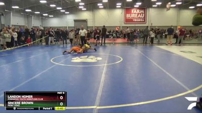 92 lbs Cons. Round 1 - Sincere Brown, MOBC Lions vs Landon Homer, Powhatan Youth Wrestling Club