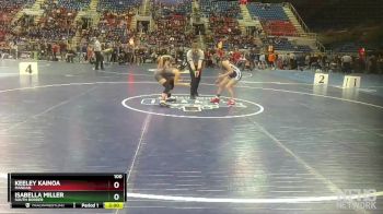 100 lbs Champ. Round 1 - Keeley Kainoa, Mandan vs Isabella Miller, South Border